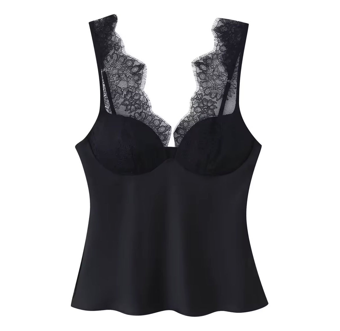 HAUT EN DENTELLE NOIR